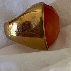 Gold and Orange Statement Ring